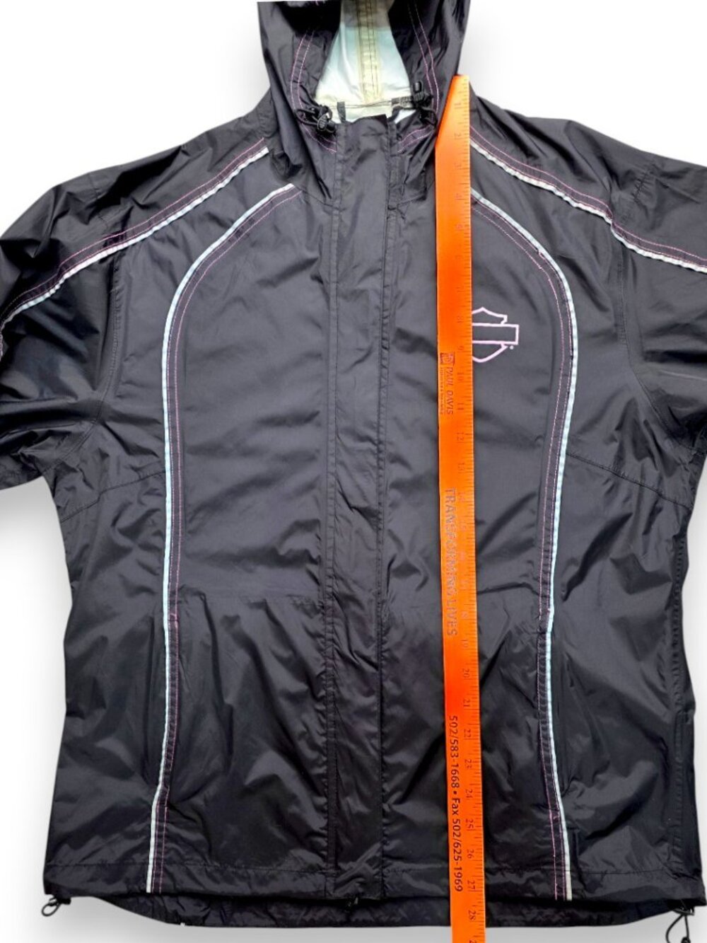Harley-Davidson Illumination 360 Women's L Rain Suit - Black w/Pink piping NWOT - Picture 9 of 14